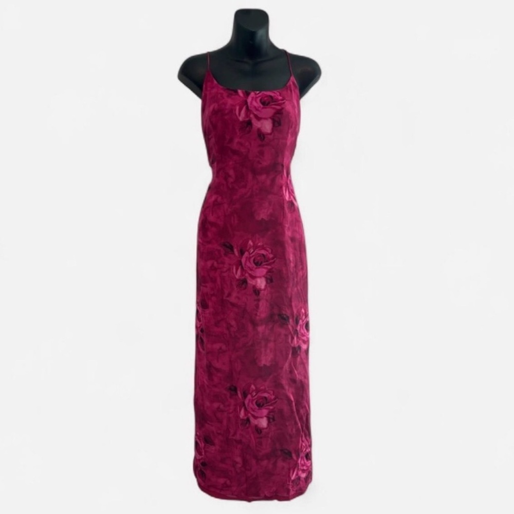 100% Silk Strapless Rose-Print Dress — Spenser Jeremy,